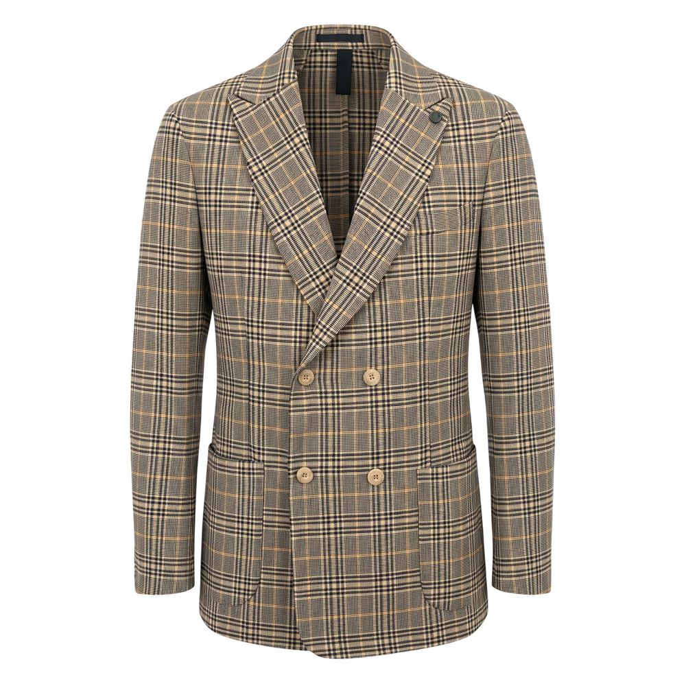 Roberto Pepe Luxury Yellow Wool Men Jacket