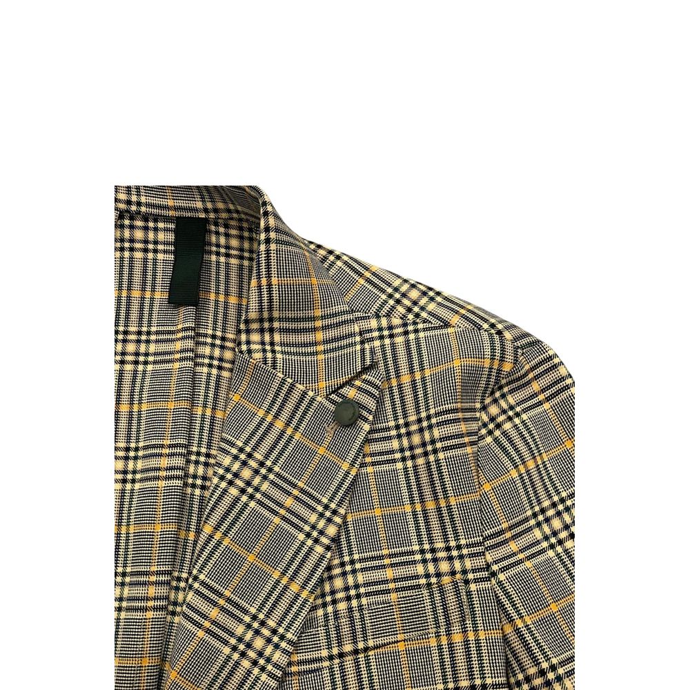 Roberto Pepe Luxury Yellow Wool Men Jacket
