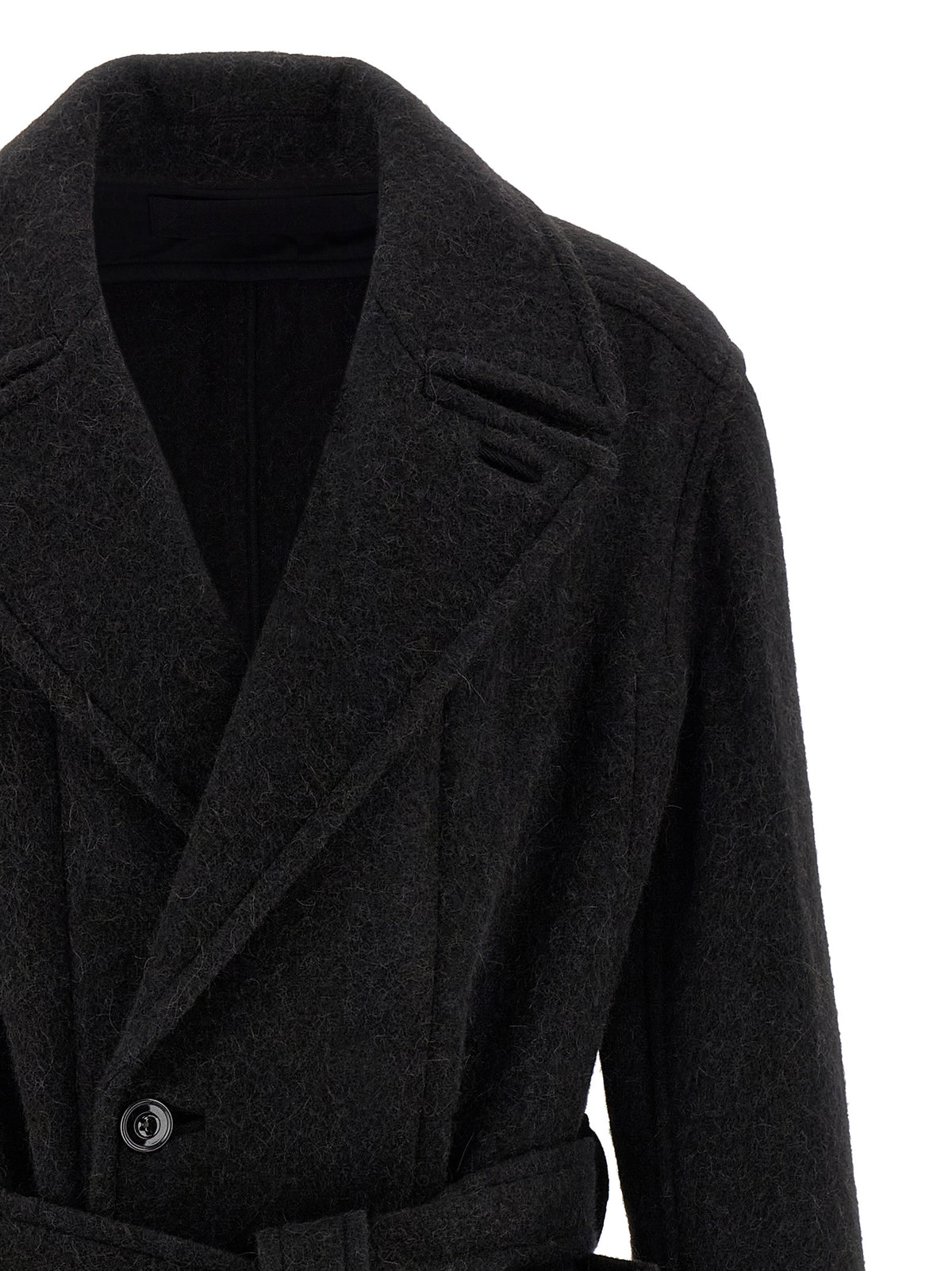 Lemaire Black Wool Coat