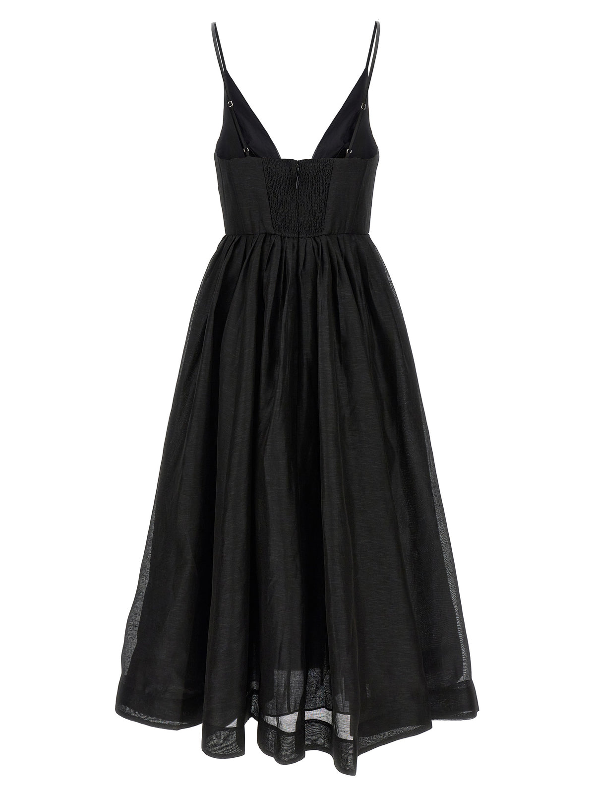Zimmermann Black Linen Cocktail Dress