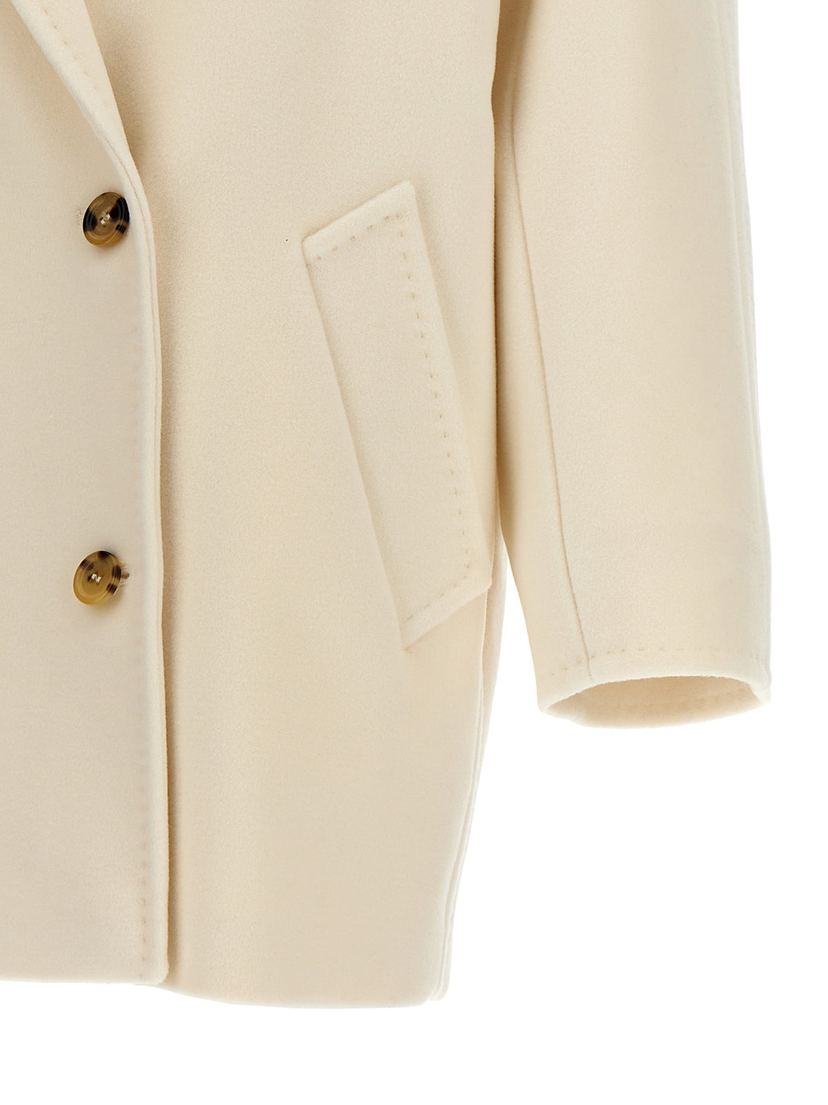Max Mara White Virgin Wool Coat