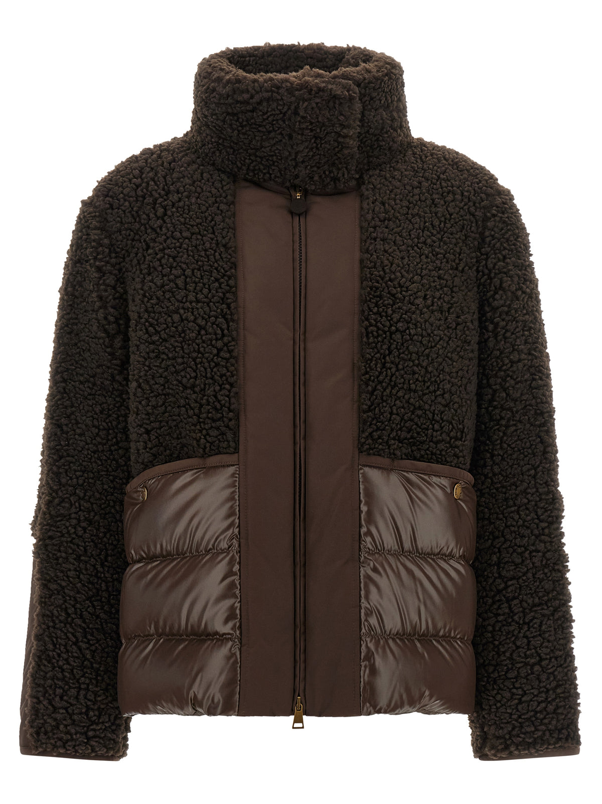 Moncler Brown Polyester Full-Length Jacket