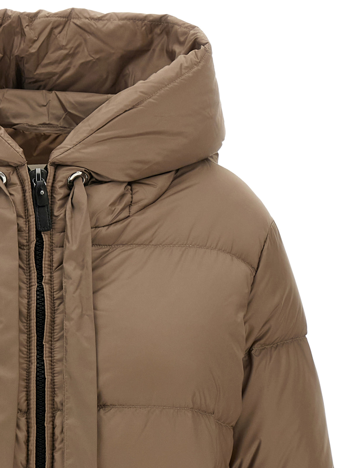 Max Mara Beige Polyester Full-Length Jacket
