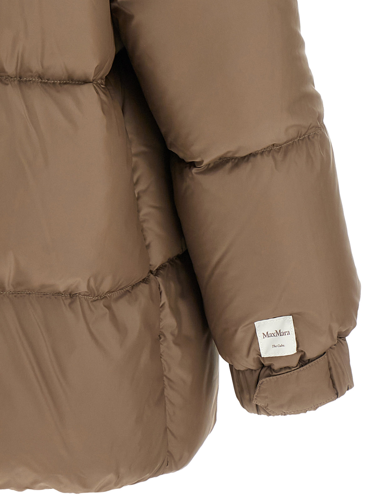 Max Mara Beige Polyester Full-Length Jacket