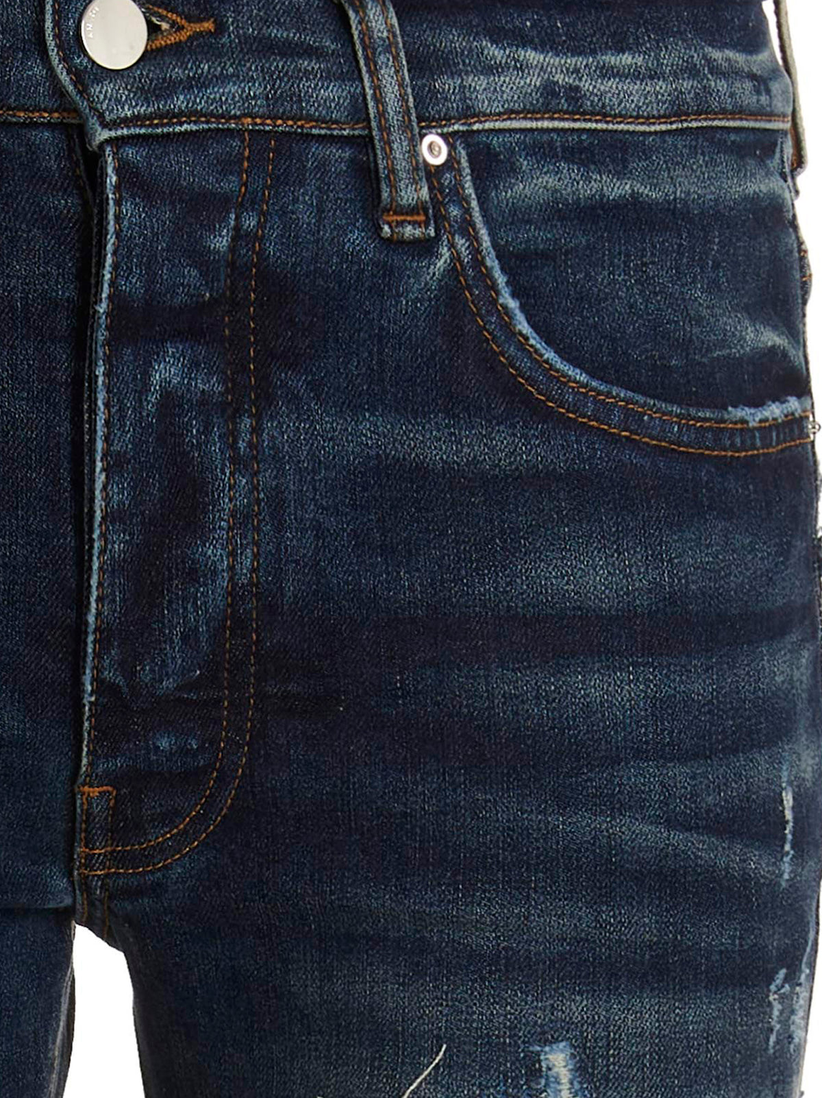 Amiri Blue Cotton Skinny Jeans