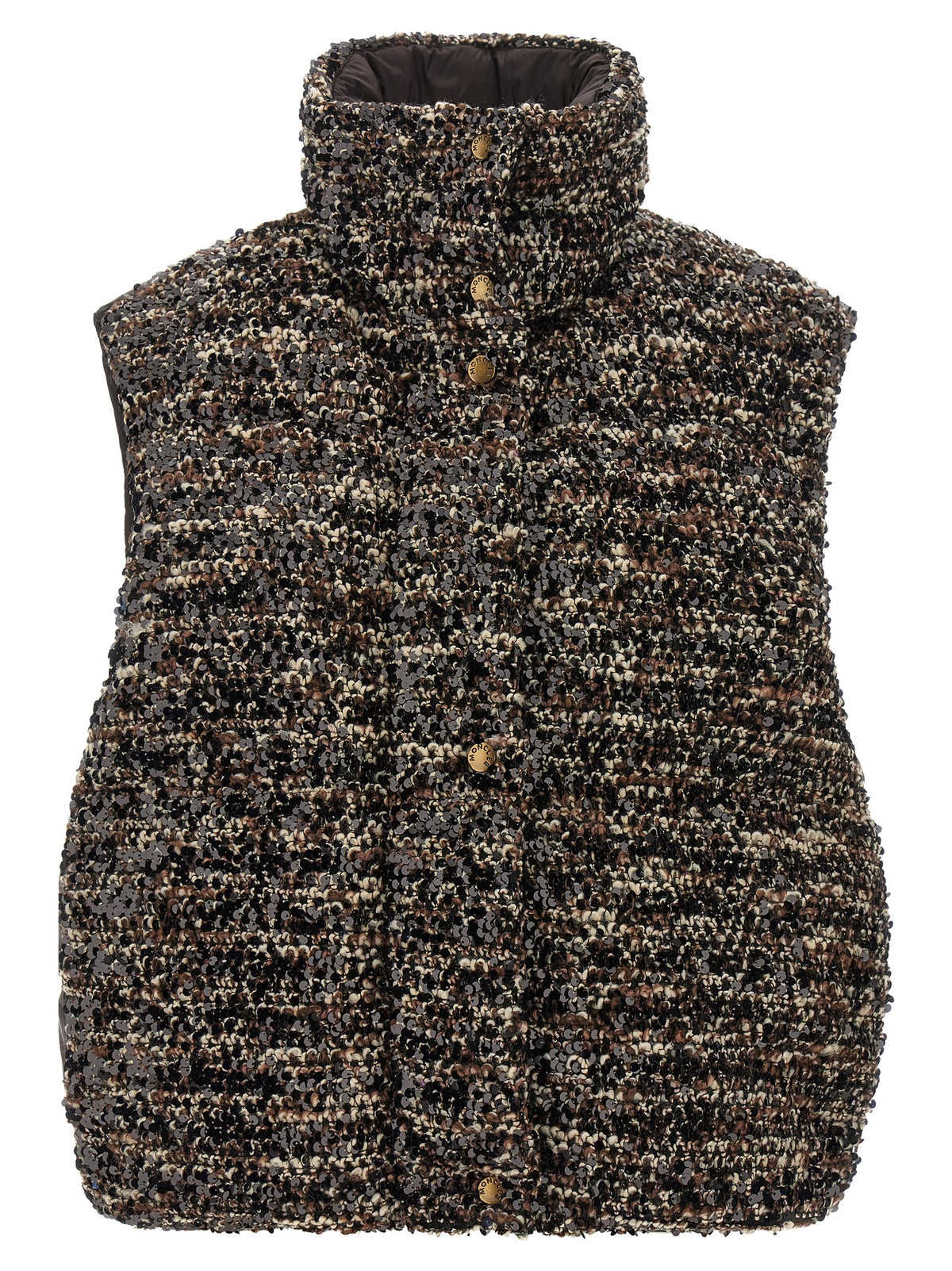 Moncler Brown Polyester Sleeveless Jacket