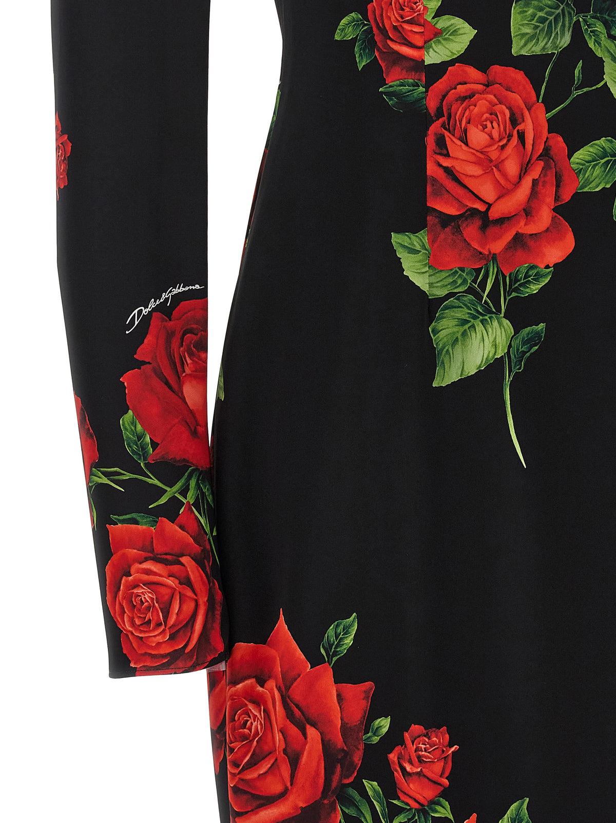 Dolce & Gabbana Multicolor Silk Midi Dress