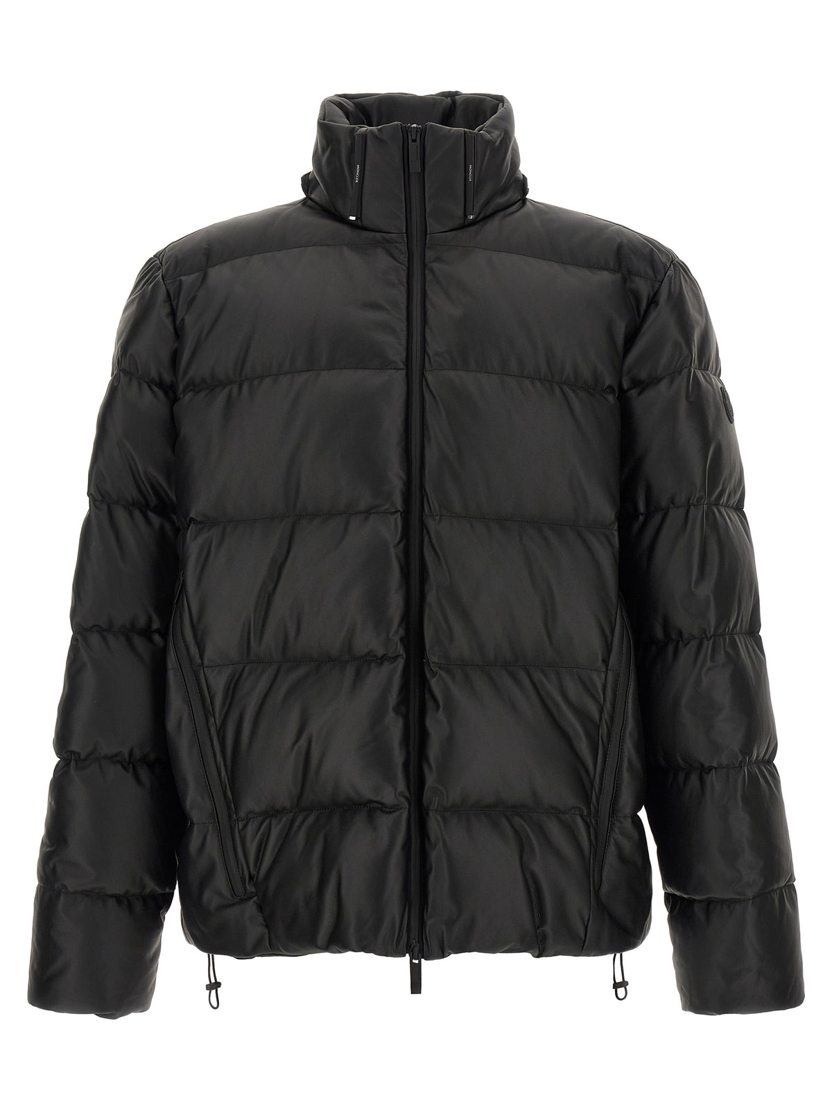 Moncler Black Leather Leather Jacket