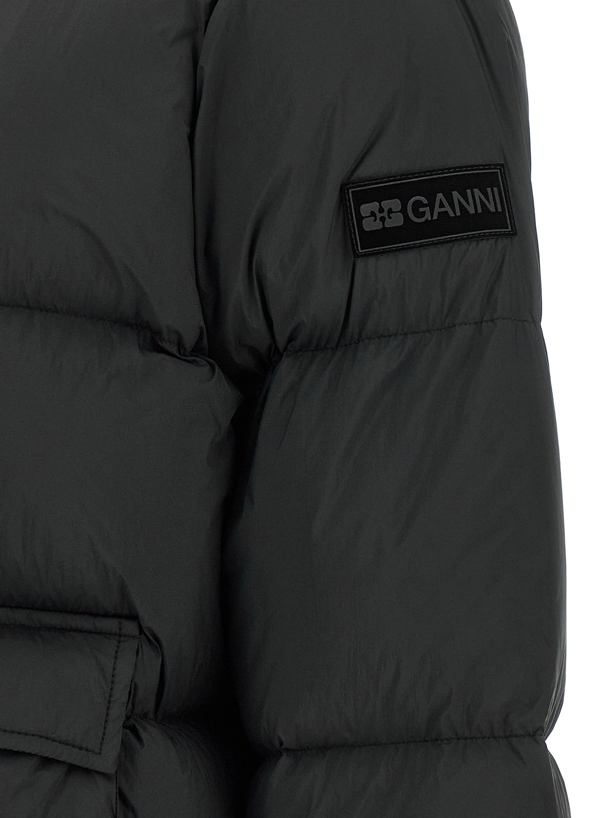Ganni Black Polyamide Full-Length Jacket
