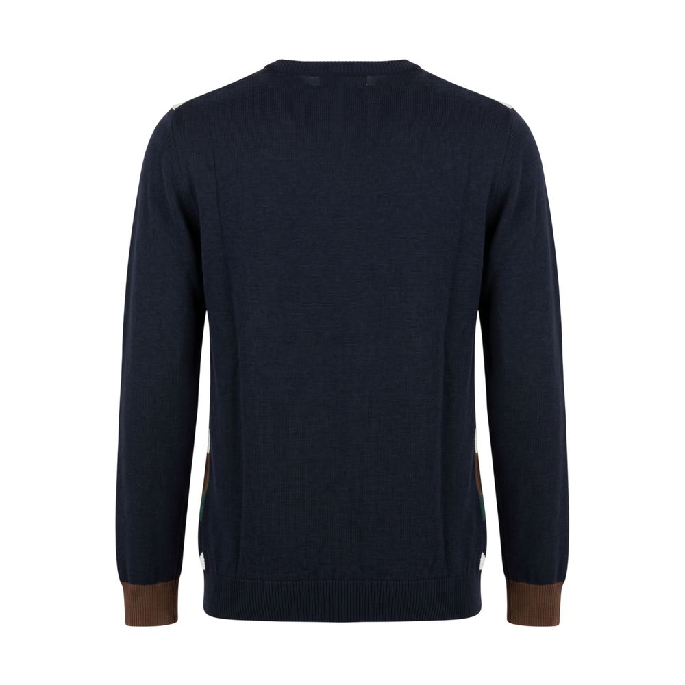 Roberto Pepe Luxury Blue Wool Men's Sweater