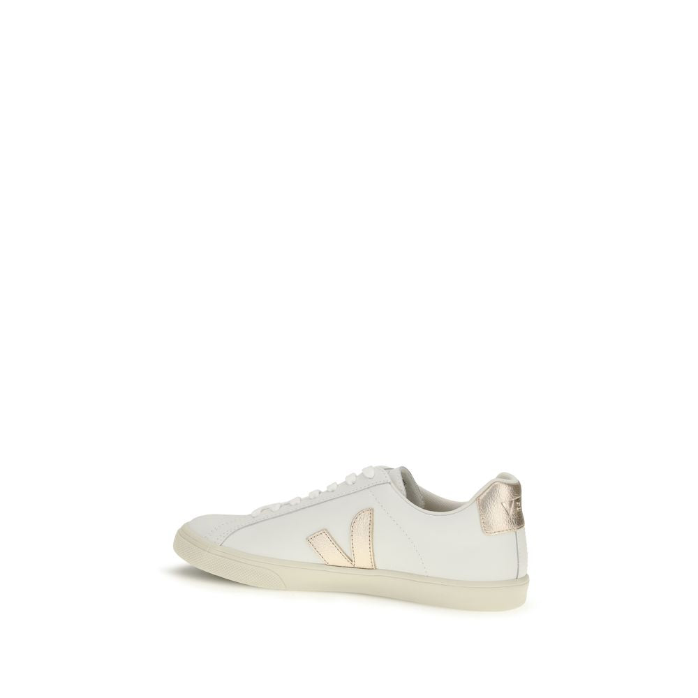 Veja White Calf Leather Bos Taurus Low Top Sneakers