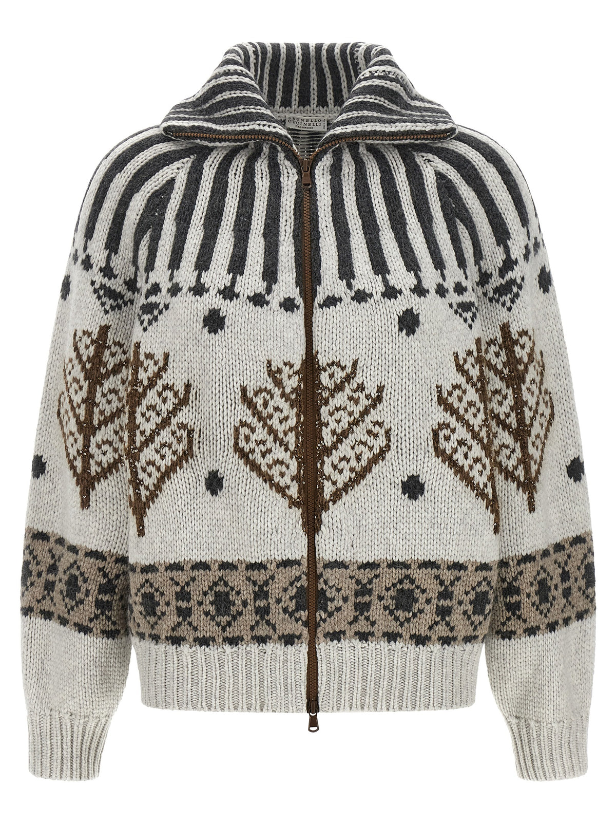 Brunello Cucinelli Multicolor Cashmere Cardigan