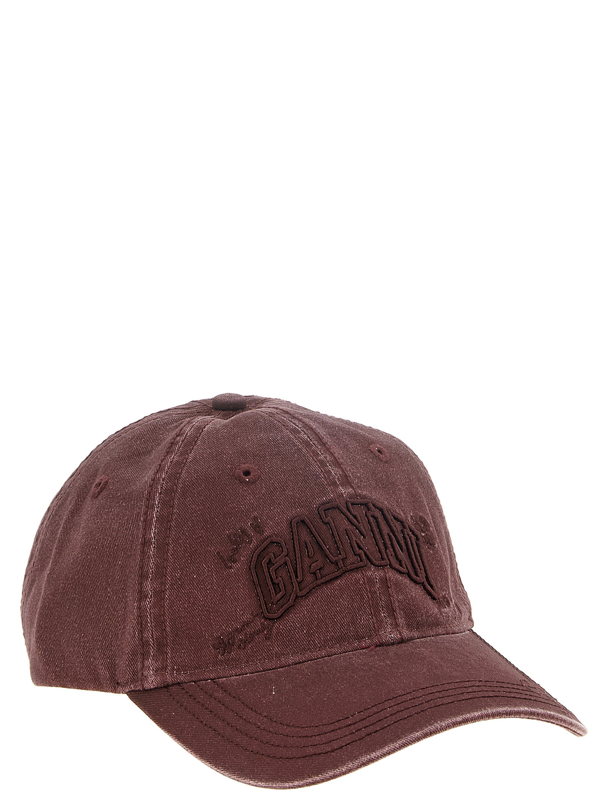 Ganni Bordeaux Organic Cotton Cap (Baseball Hat)