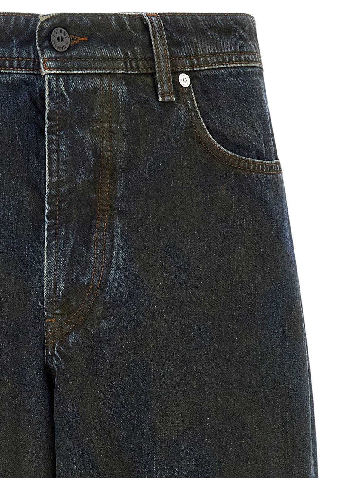 Stone Island Blue Cotton Jeans Denim