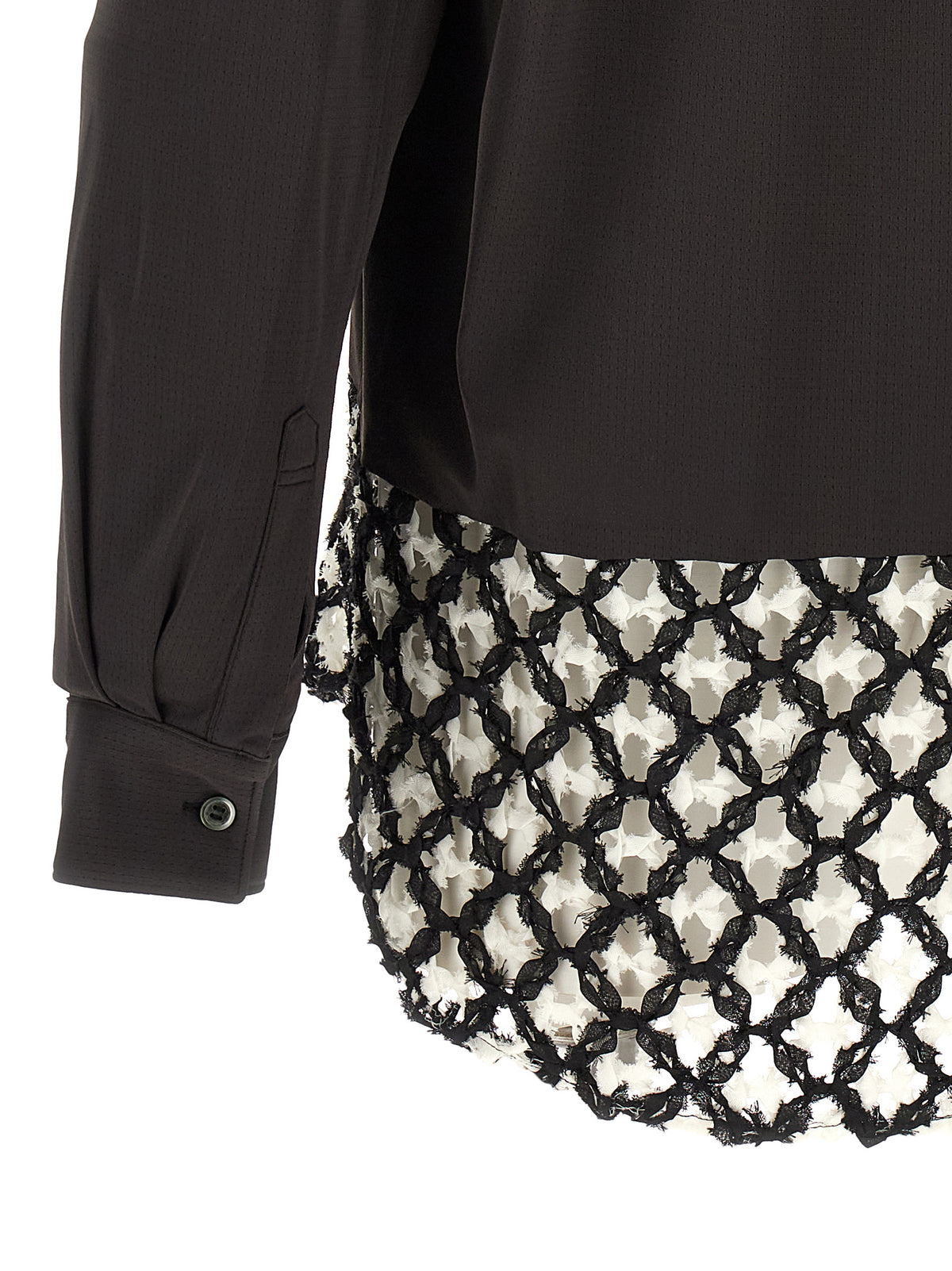 Comme Des Garçons Bicolor Polyester Blouse