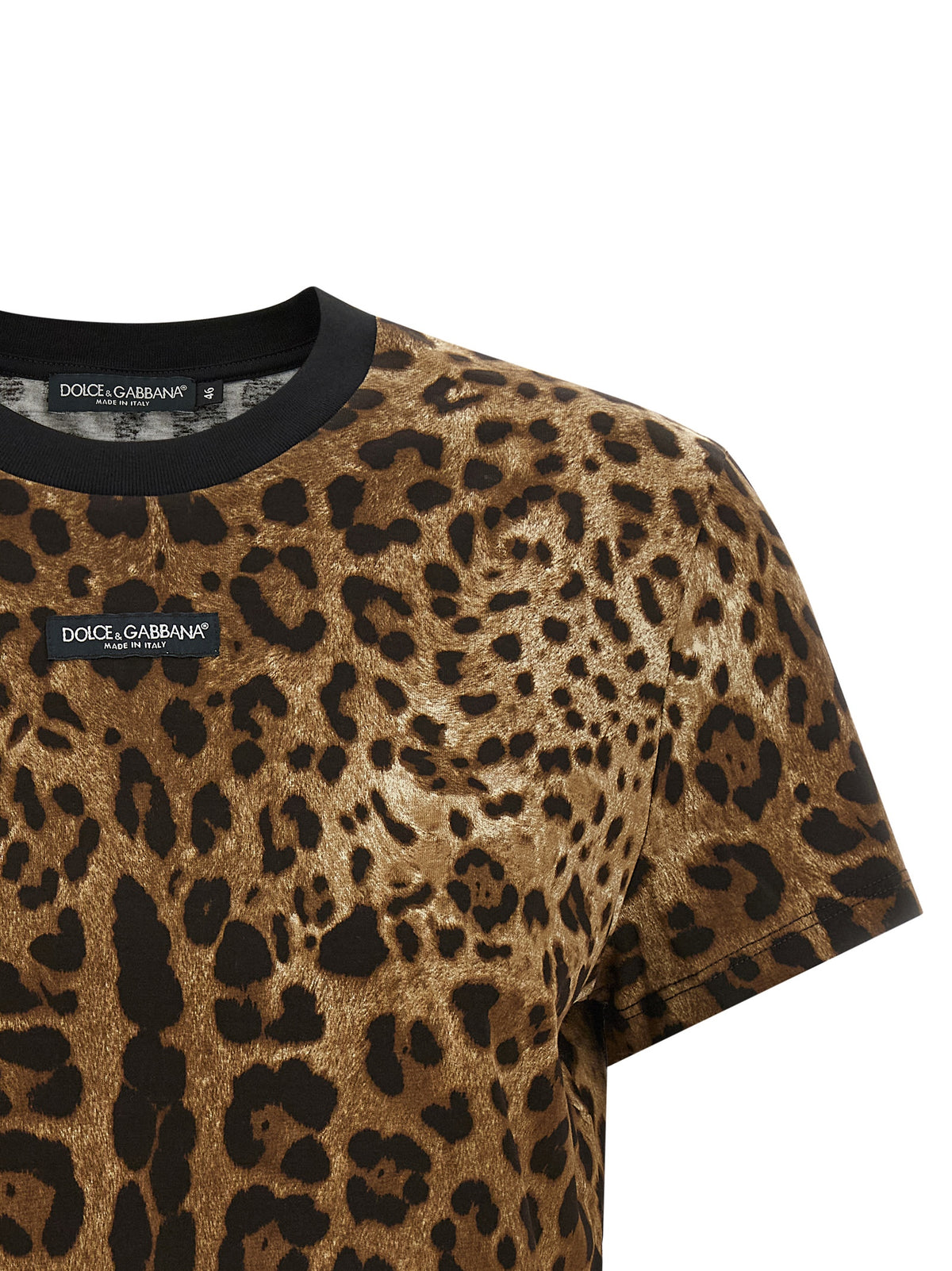 Dolce & Gabbana Brown Cotton T-Shirt