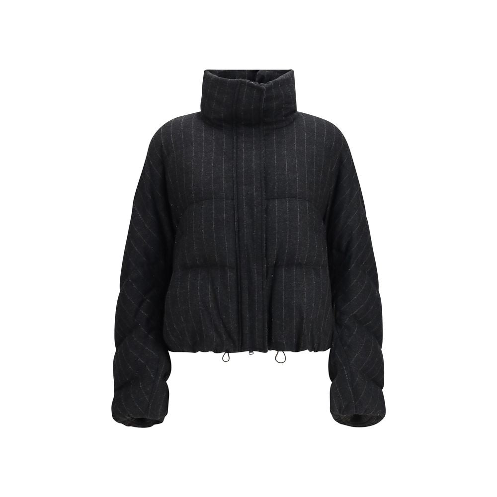 Brunello Cucinelli Gray Wool Oves Aries Full-Length Jacket