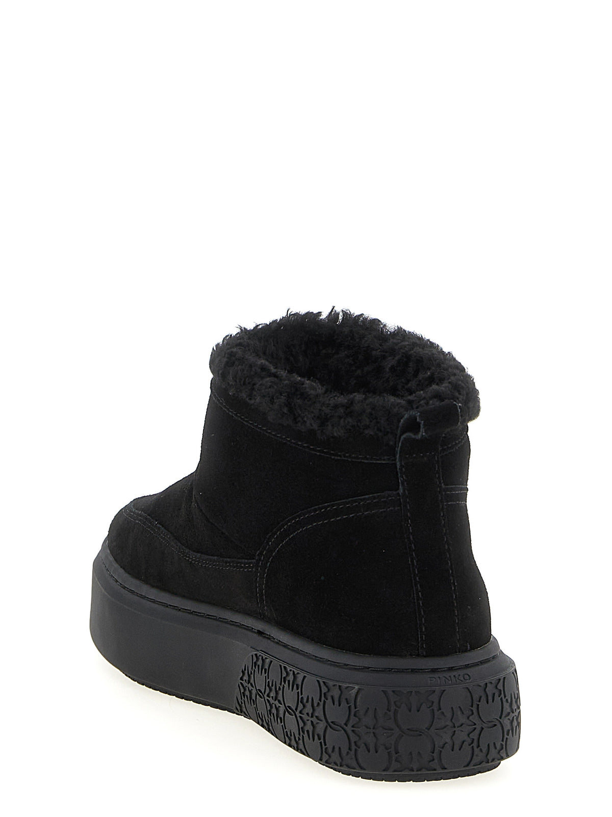 PINKO Black Polyester Ankle Boots