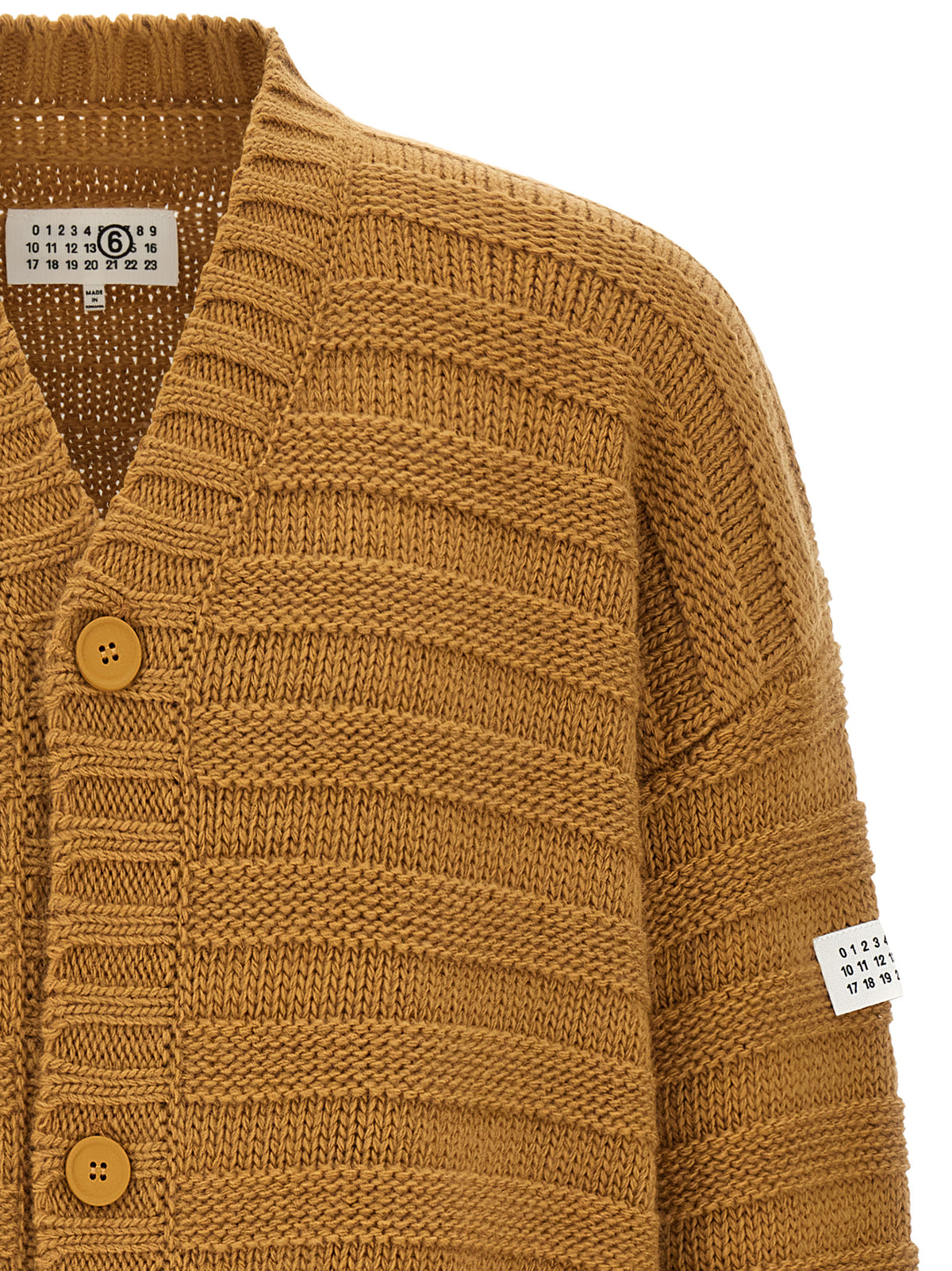 MM6 Maison Margiela Beige Virgin Wool Cardigan