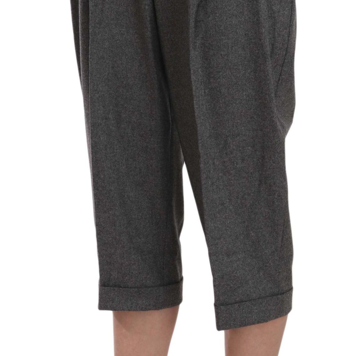 Dolce & Gabbana Wool Cropped Trouser Pleated Pant