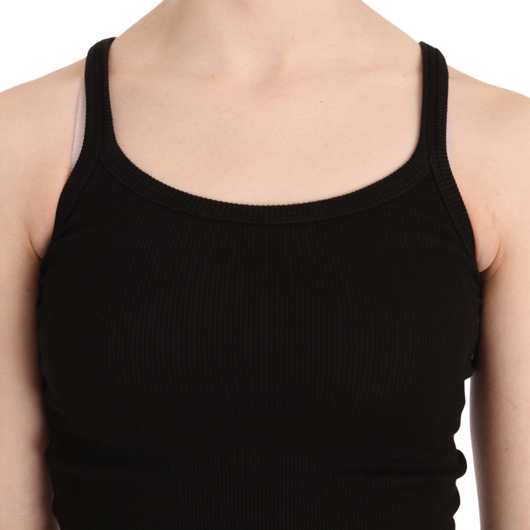 PINK MEMORIES Black Sleeveless Spaghetti Strap Blouse