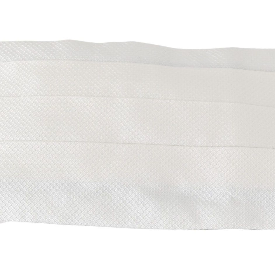 Dolce & Gabbana White Men Waist Belt 100% Silk Cummerbund