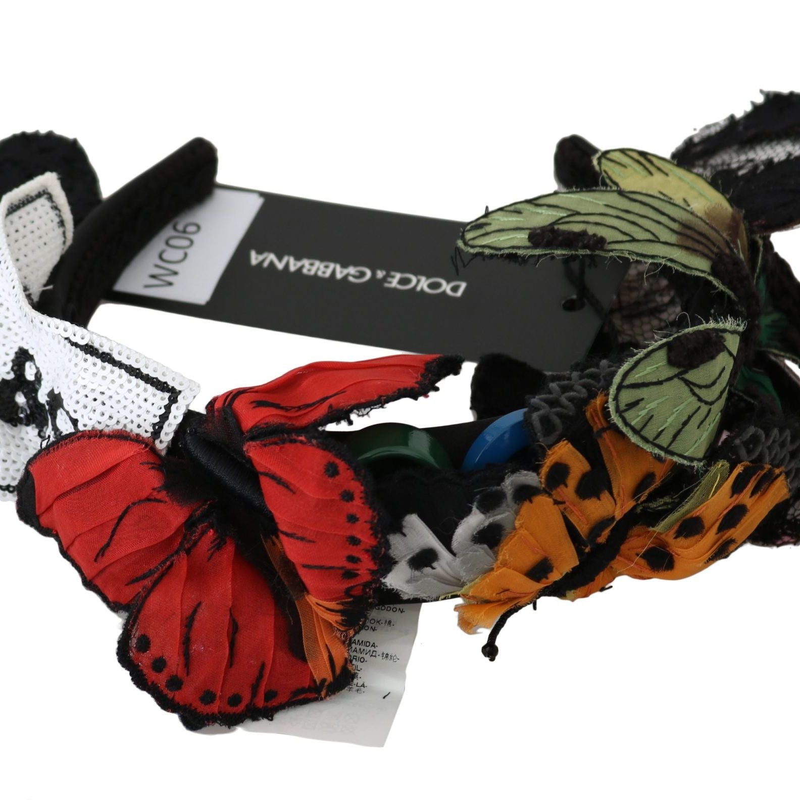 Dolce & Gabbana Tiara Floral Butterfly Sequin Diadem Headband