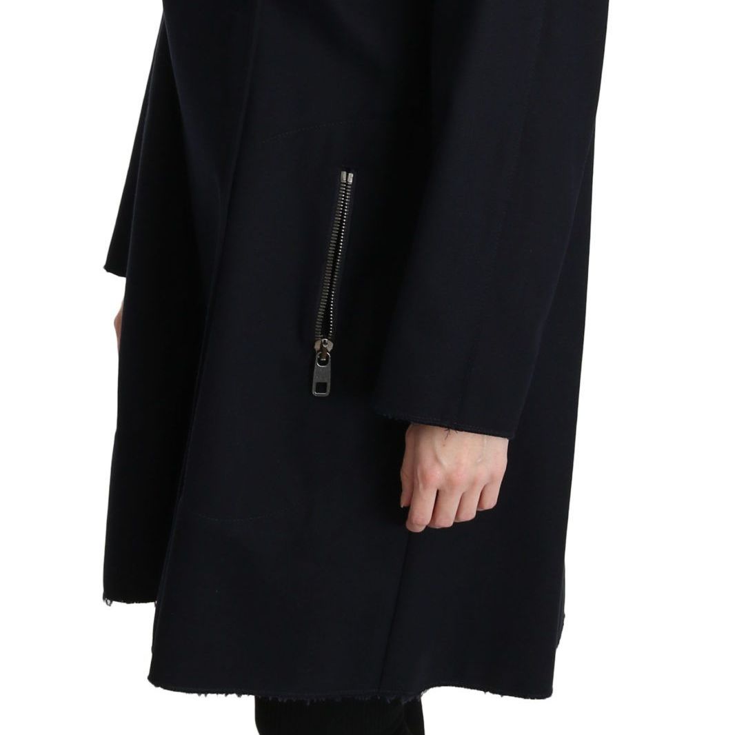 Dolce & Gabbana Coat Blue Cotton Women Trench Jacket