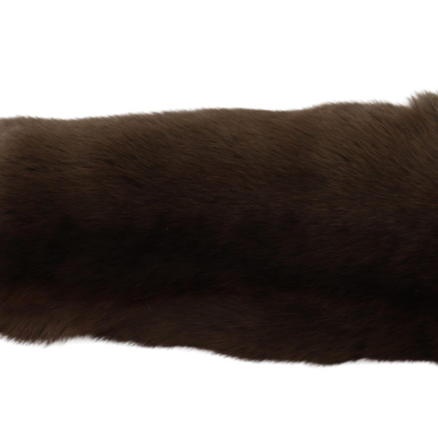 Dolce & Gabbana Brown Elbow Length Finger Less Fur Gloves