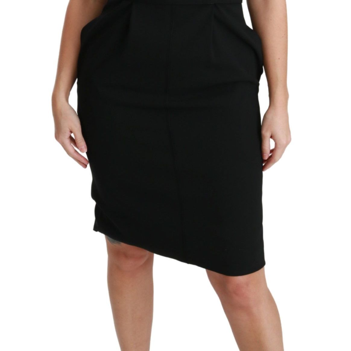Dolce & Gabbana Black Sheath Stretch Formal Dress
