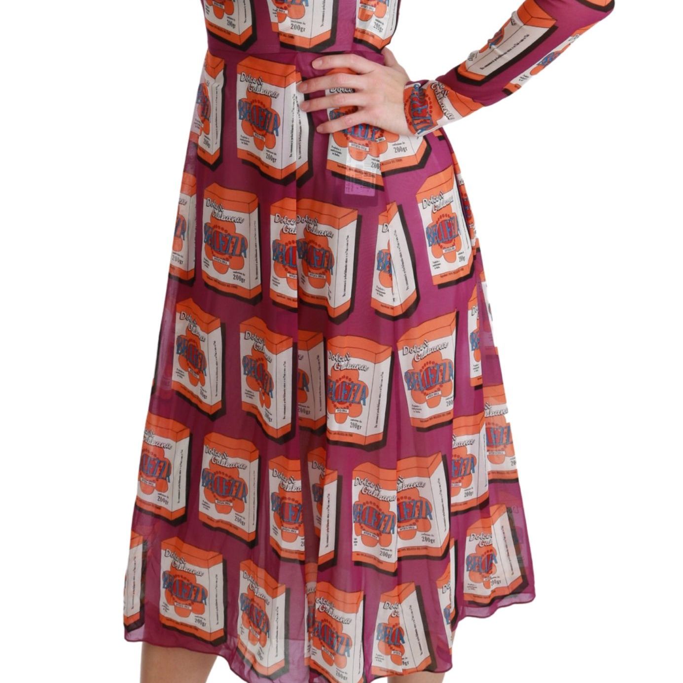 Dolce & Gabbana Purple Silk Bellezza A-Line Gown Dress