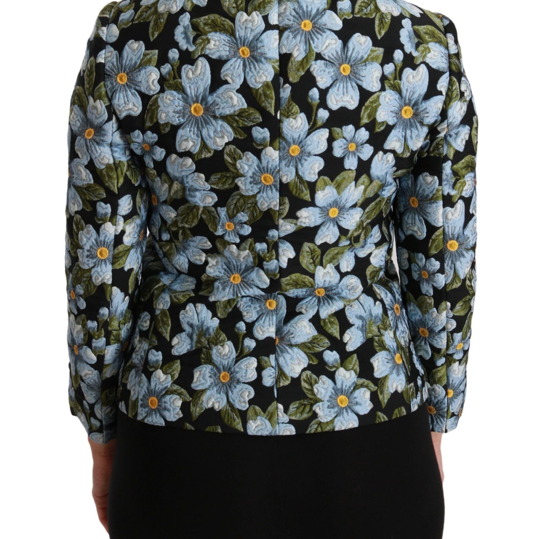 Dolce & Gabbana Multicolor Floral Blazer Coat Polyester Jacket