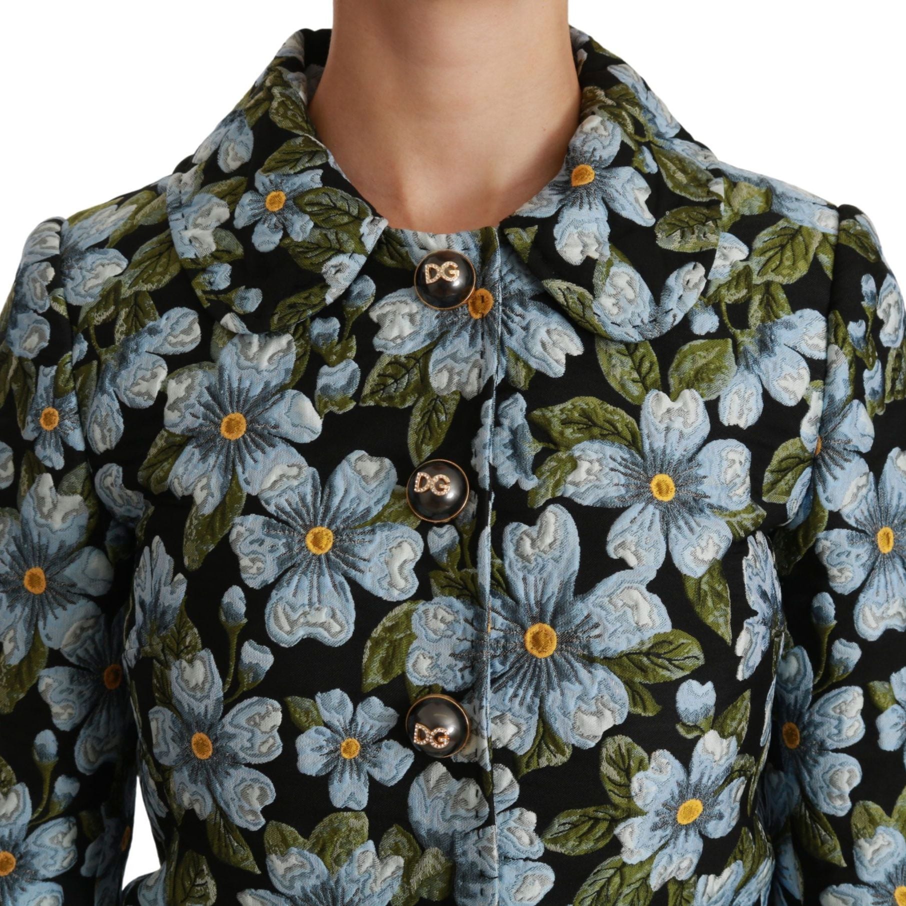 Dolce & Gabbana Multicolor Floral Blazer Coat Polyester Jacket