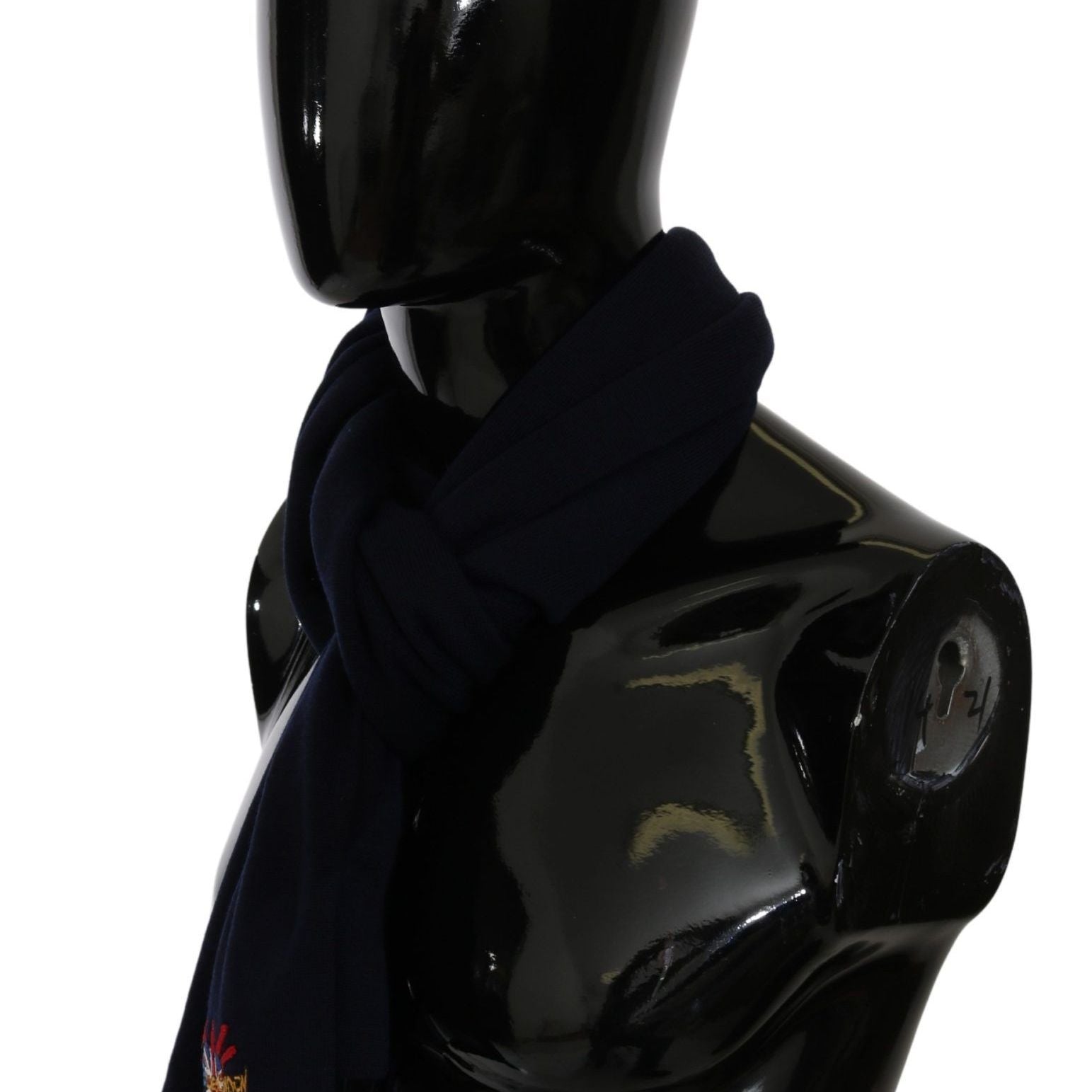 Dolce & Gabbana Blue #DGLovesLondon Wrap Shawl Wool Scarf