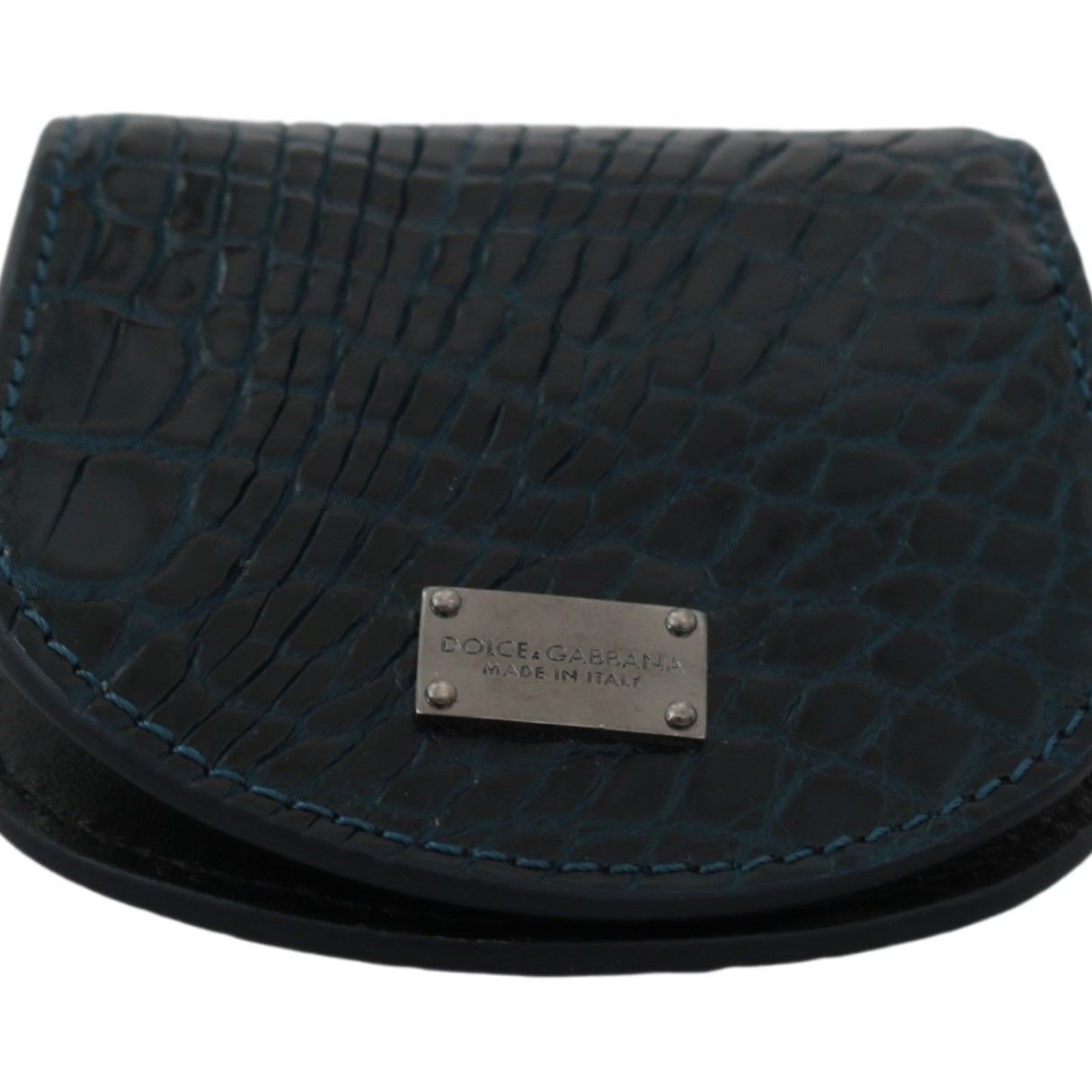 Dolce & Gabbana Blue Exotic Skins Condom Case Holder Pocket