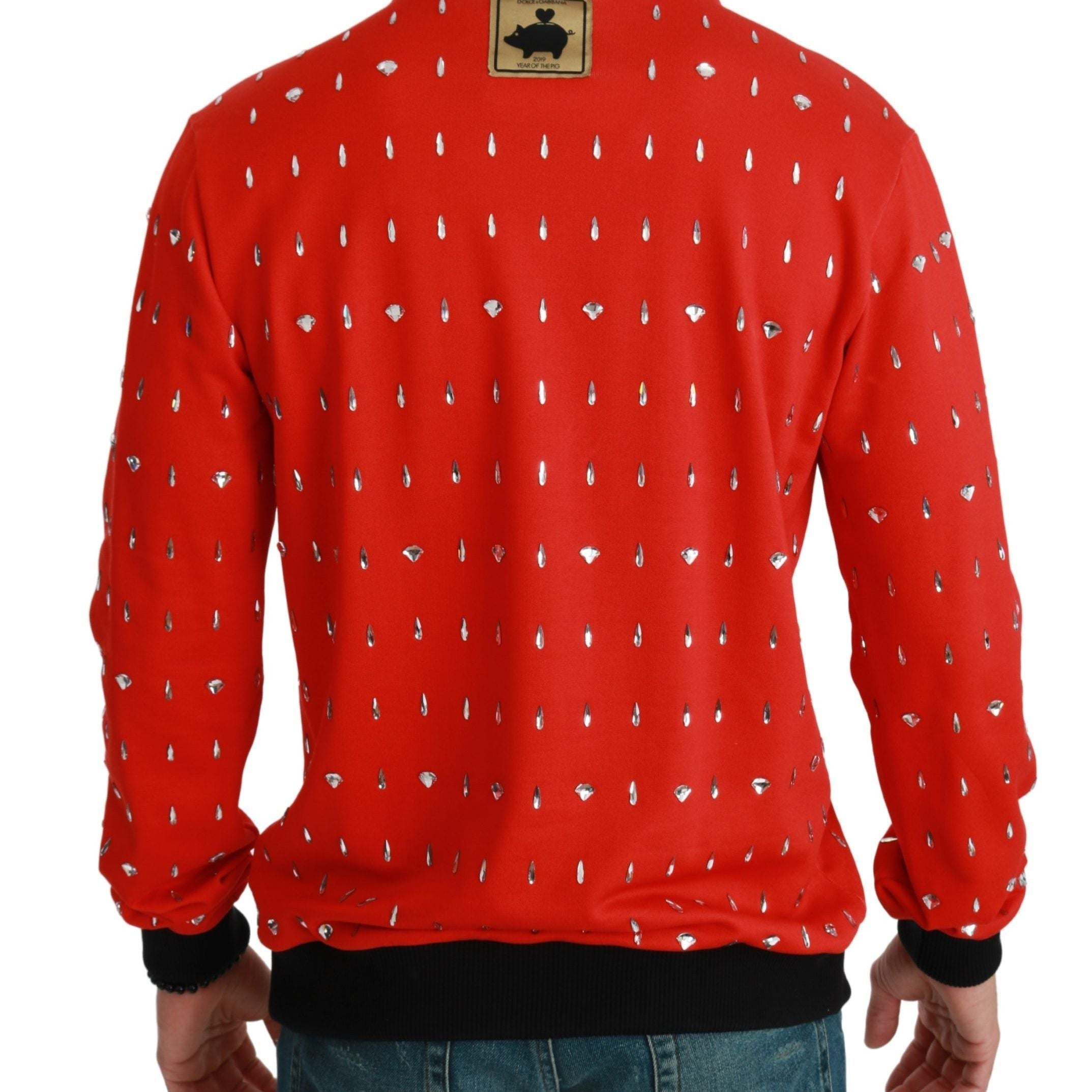 Dolce & Gabbana Red Crystal Pig of the Year Sweater