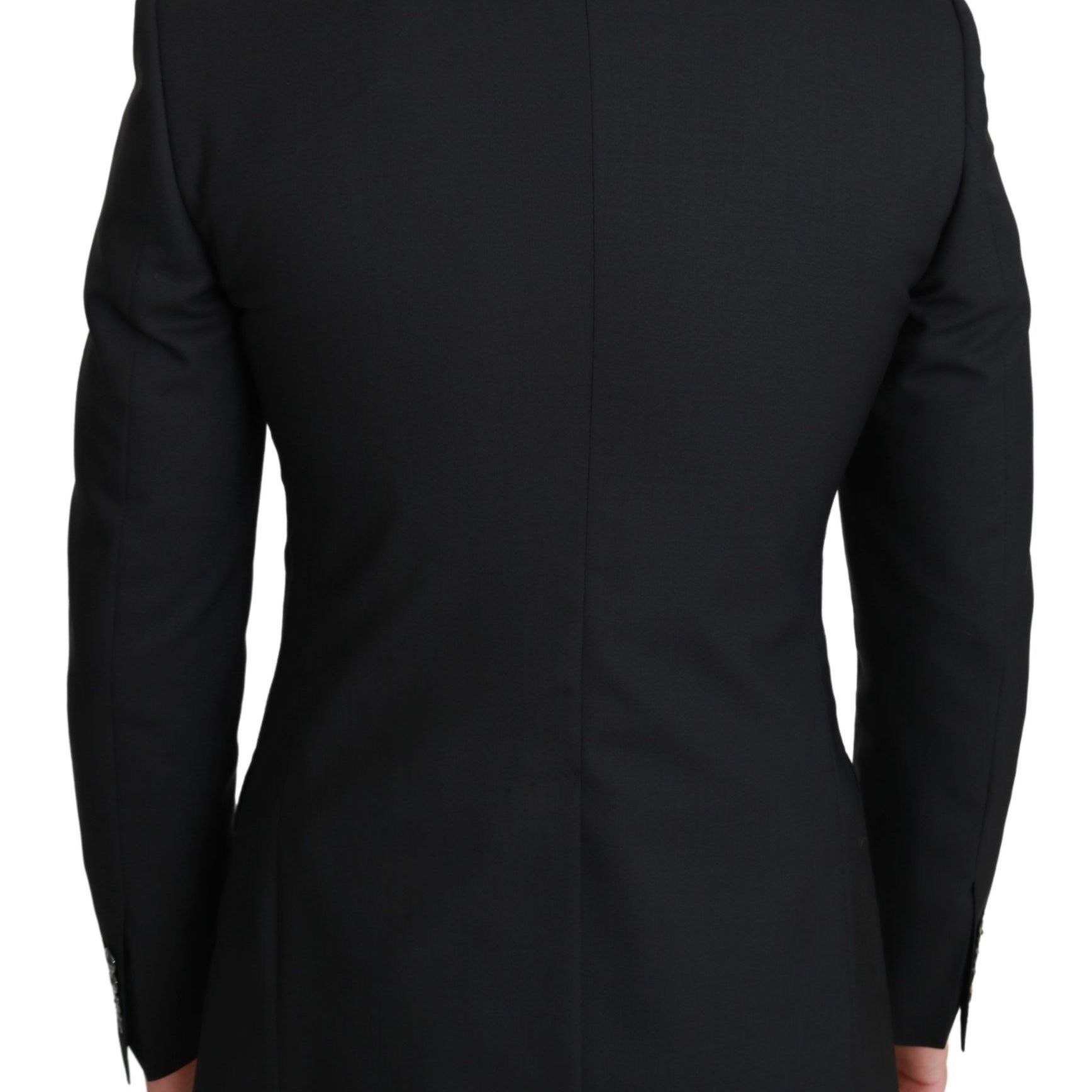 Dolce & Gabbana Black Single Breasted Formal Wool Blazer