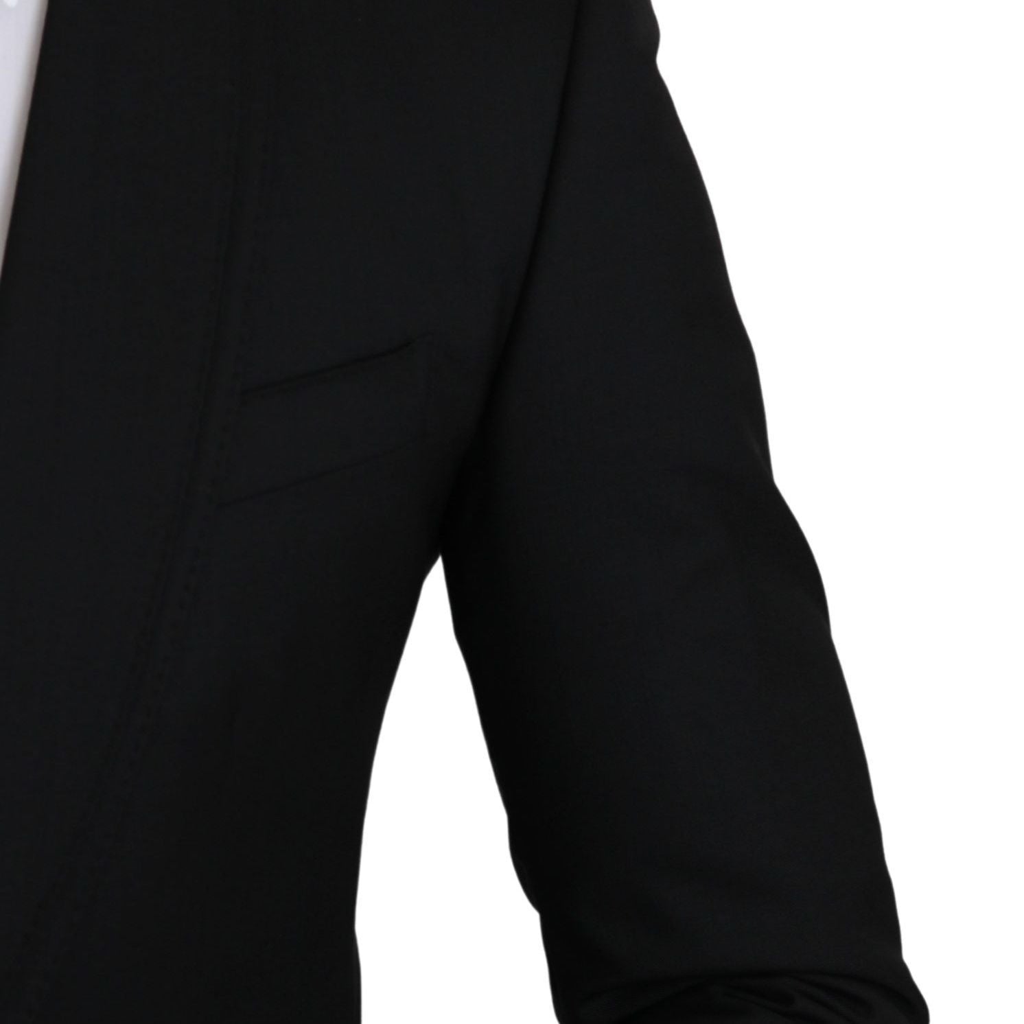 Dolce & Gabbana Black Single Breasted Formal Wool Blazer