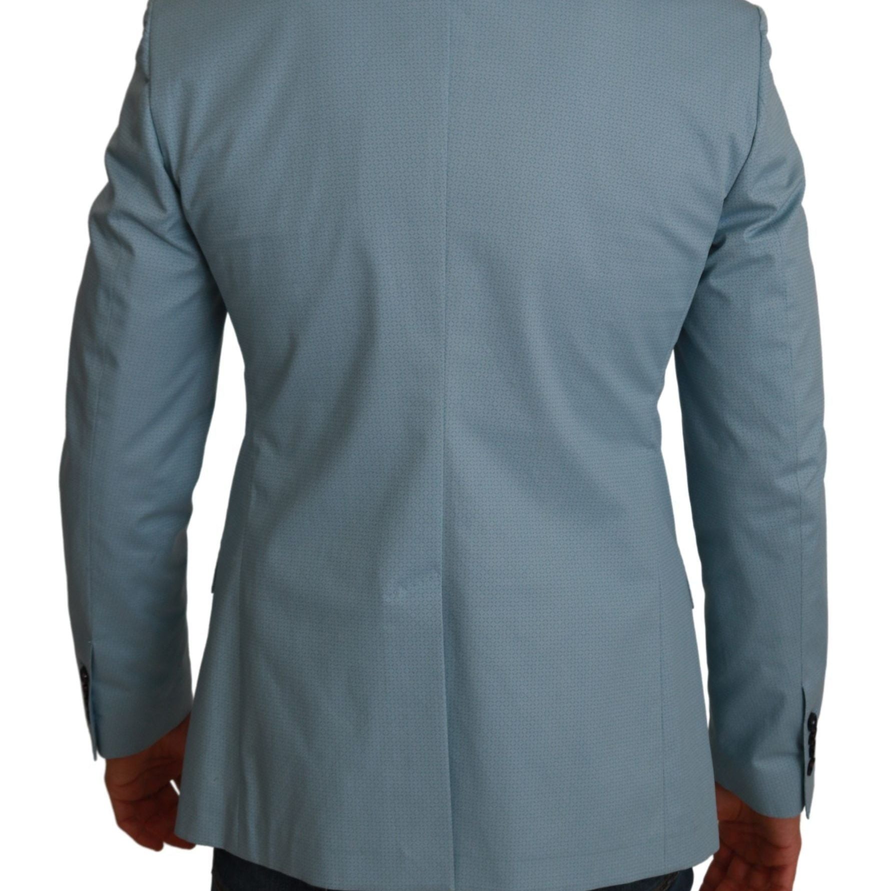 Dolce & Gabbana Blue Slim Fit Coat Jacket MARTINI Blazer