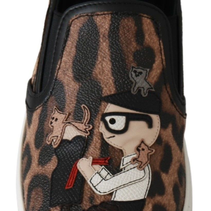 Dolce & Gabbana Leather Leopard #dgfamily Loafers Shoes