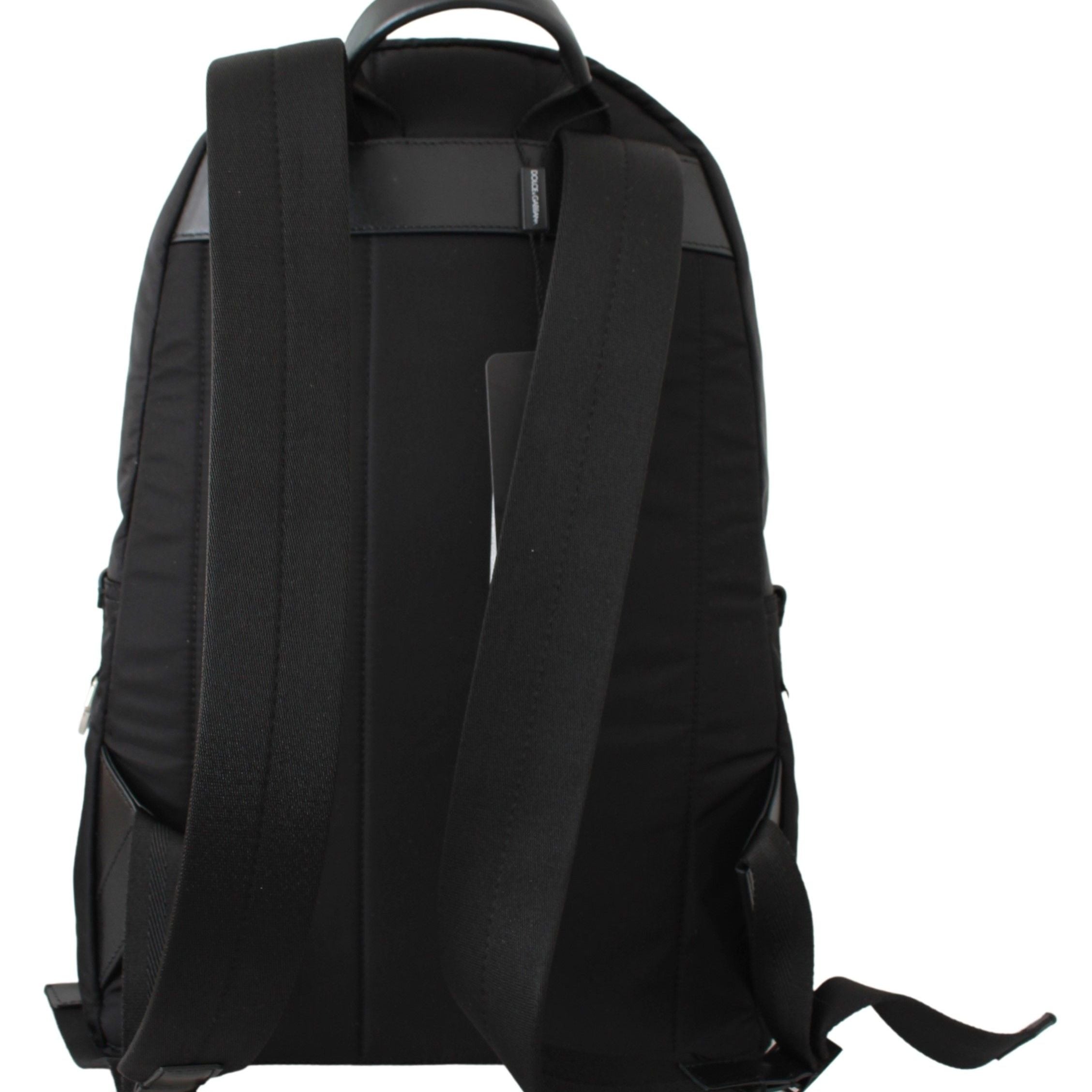 Dolce & Gabbana Black Golden Pig of the Year School Backpack