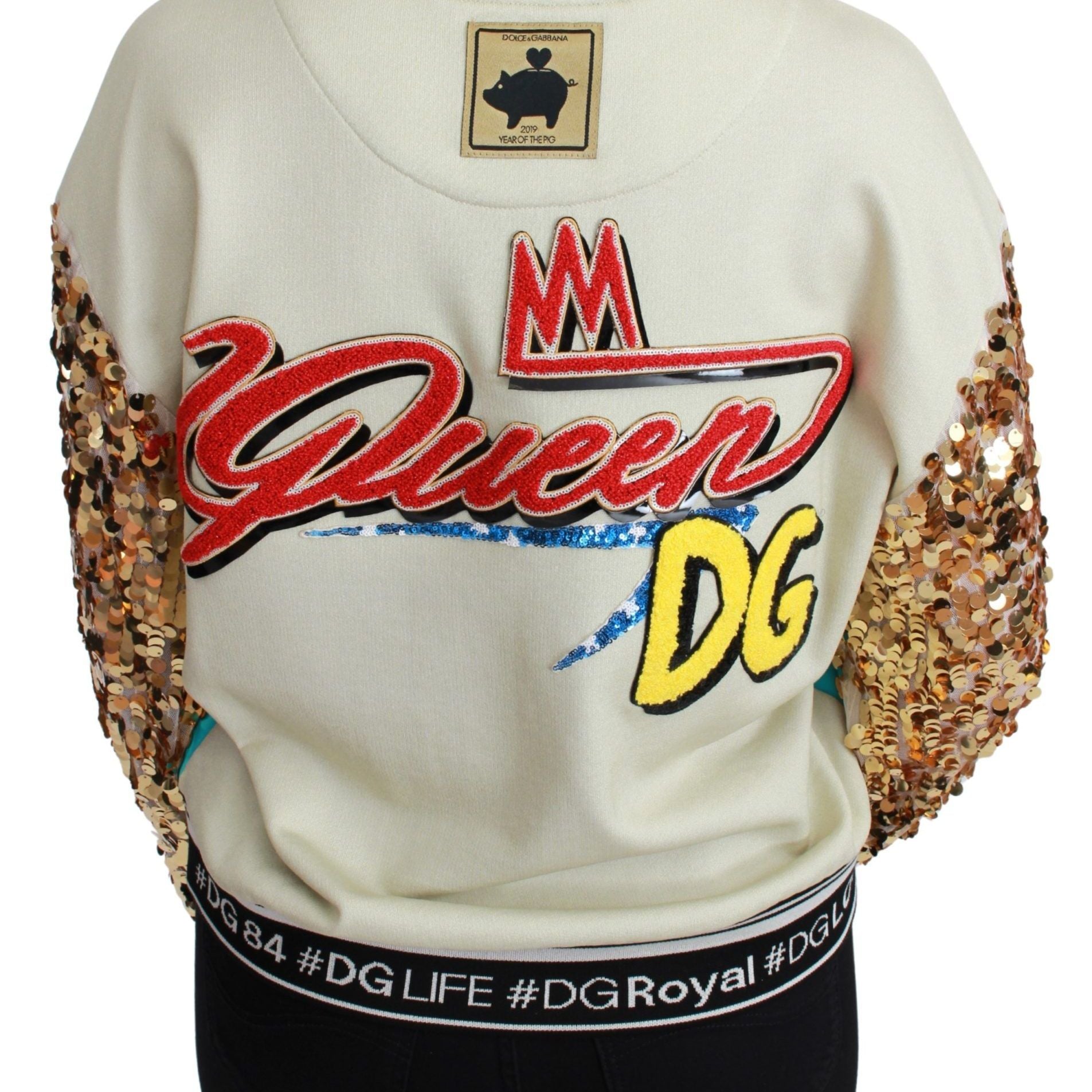 Dolce & Gabbana Year of the Pig Sequined Top  Sweater