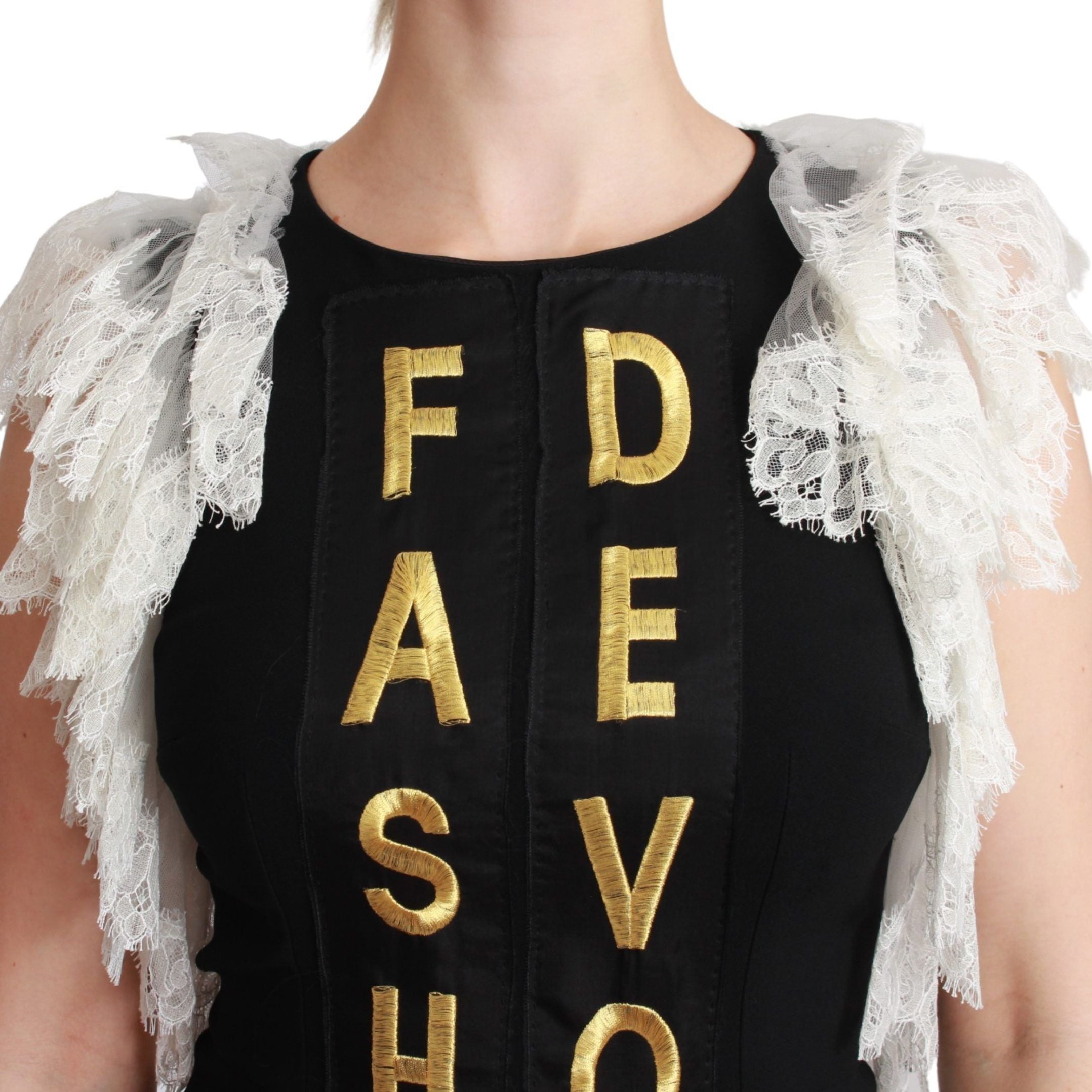 Dolce & Gabbana Black Fashion Devotion Sheath Mini Dress