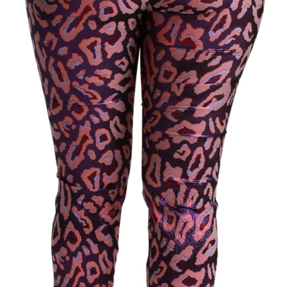 Dolce & Gabbana Multicolor Patterned Cropped High Waist Pants