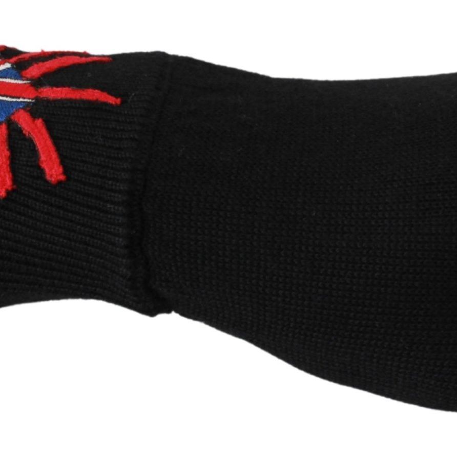 Dolce & Gabbana Black #DGLovesLondon Embroidered Wool Gloves