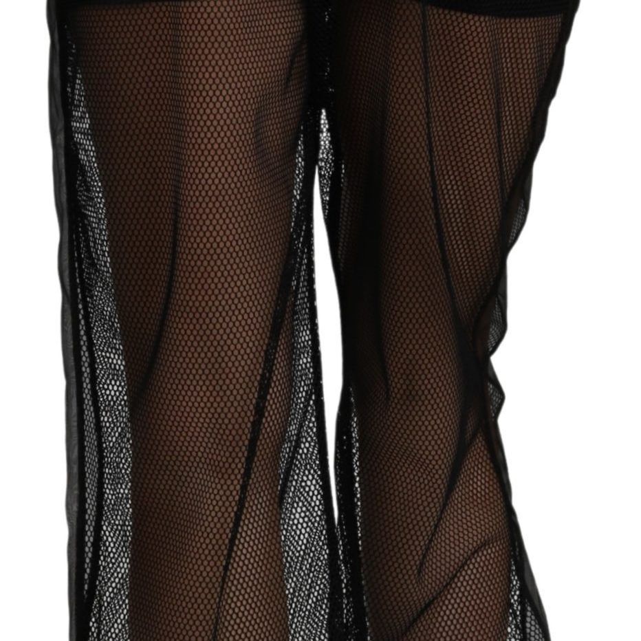 Dolce & Gabbana Black See Through Jogger Polyester Pants