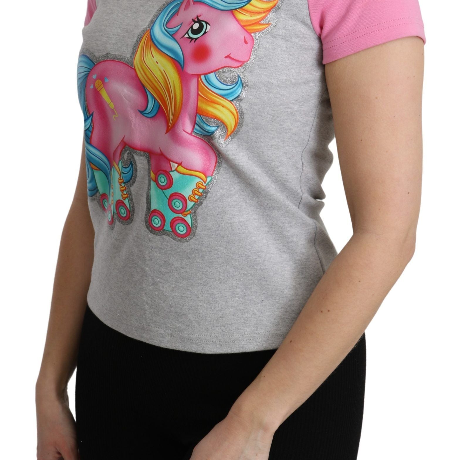 Moschino Gray and pink Cotton T-shirt My Little Pony Top