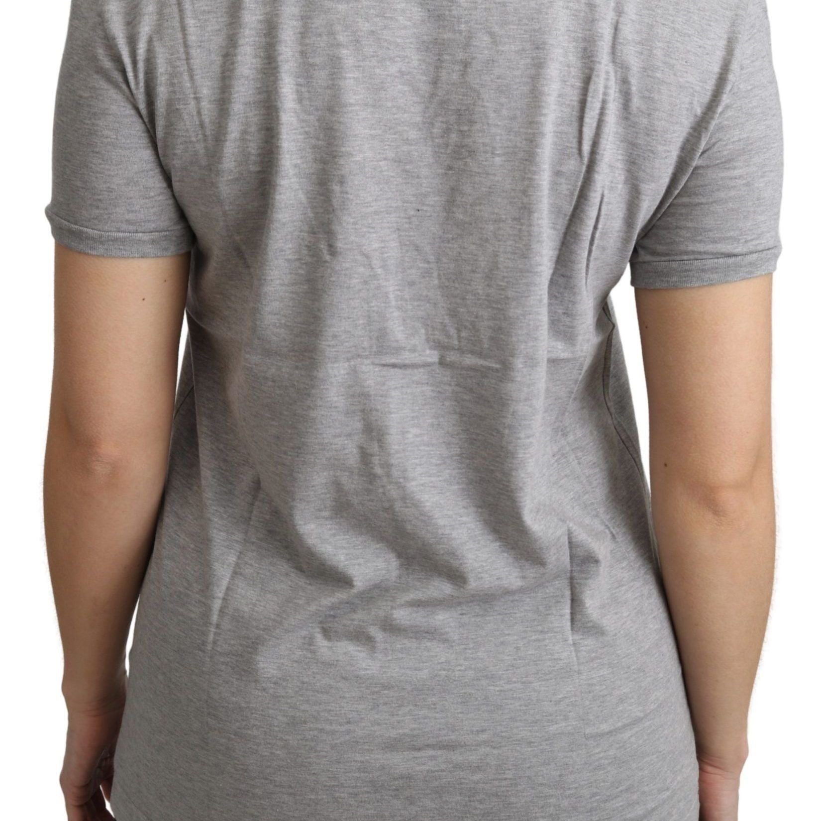 Dolce & Gabbana Gray Cotton Amore e Bellezza Top T-shirt