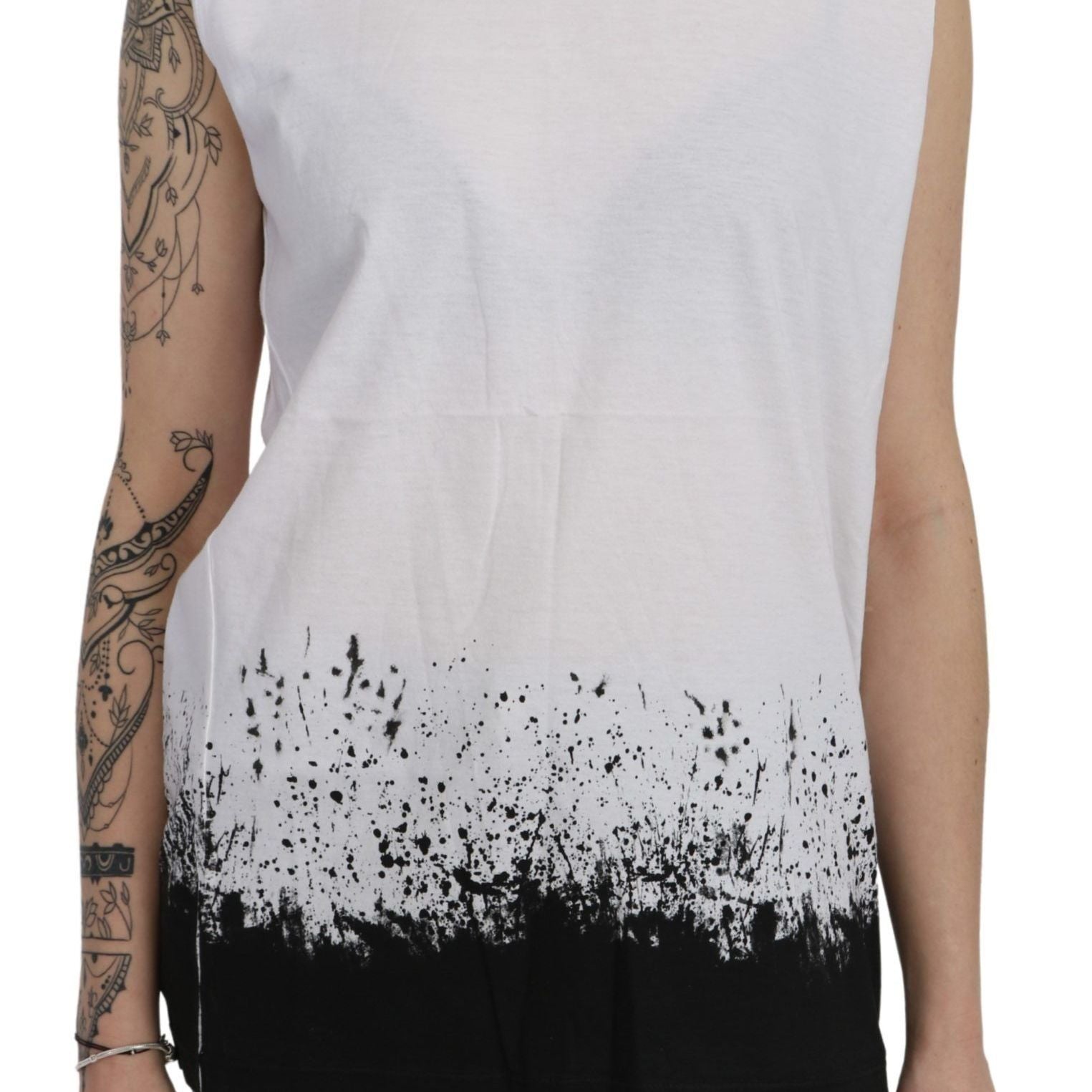 Dsquared² White Sleeveless T-shirt Tank Cotton Top