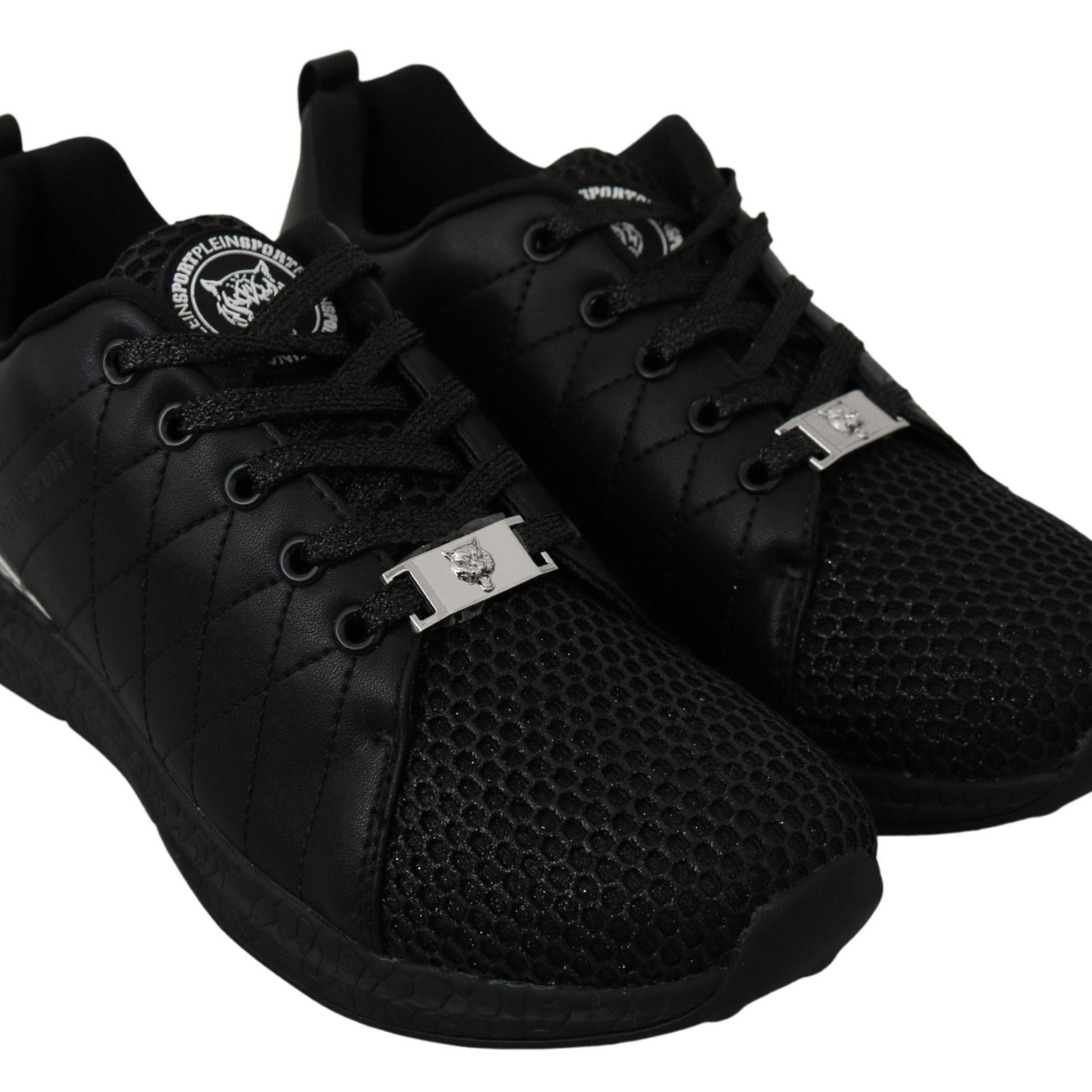 Philipp Plein Black Casual Running Sneakers Shoes
